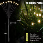 Garden Lights-New Upgraded Solar Powered Firefly Lights Outdoor Waterproof Vibrant Garden Lights for Decoration