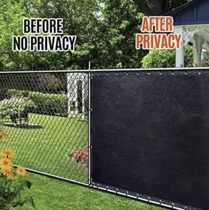 180GSM 6ft x 50ft Fence Privacy Screen Heavy Duty Fence Cover Garden Wall Backyard